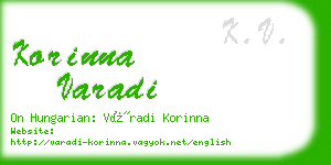 korinna varadi business card